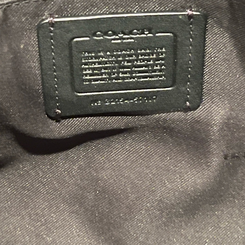 Coach Black Leather Tote with Gold Accents - Picture 3 of 11